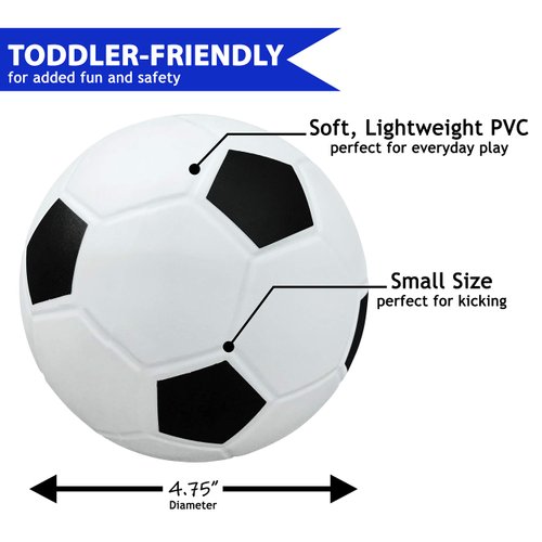 3-Pack Mini Soft Kids Soccer Ball - Soccer Balls for Toddlers & Babies - Perfect for Developing Motor Skills and Safe Play Indoors and Outdoors -Toddler Soccer Goal Toys & Baby Soccer Goals