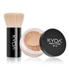 KYDA Mineral Powder Foundation, SPF 35 Loose Powder Foundation, Skin-improving Mineral Foundation, Buildable Lightweight Coverage, Natural Base Makeup, with Brush, Medium Beige