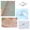 925 Sterling Silver Necklace Clasps - 5mm Spring Clasps for Jewelry Making, Sterling Silver 4mm Jump Rings, Jewelry Clasps and Closures, Suitable for Jewelry Making Necklace (Sterling Silver)