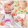 Gisafai 600 Pieces Bulk Mini Nail Buffer Blocks 80/100 Grit 2 Sided Professional Salon Orange Buffer Nail File Prior to Application of Polish Buffers for Acrylic Nails