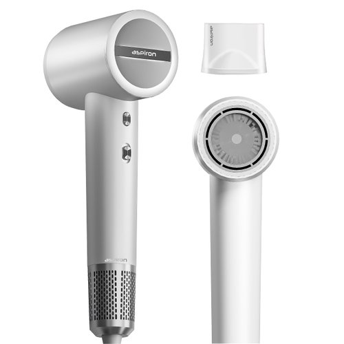 Professional Hair Dryer, Aspiron High-Speed Negative Ionic Hair Dryer with 110,000 RPM Brushless Motor for Fast Drying, Portable Low Noise Blow Dryer, 4 Heat Settings, Magnetic Nozzle for Home, Travel