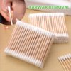 Cotton Swabs with Wooden Sticks/Double Tipped Natural Bamboo Cotton Buds 900pcs