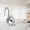 HBlife 12 Pcs Acrylic Decorative Rolling Diamond Shower Curtain Hooks Rust Proof Rhinestones Crystal Bling Shower Curtain Hooks for Curtain and Shower Rod, Clear Round