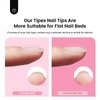 Beetles Tipex Instant Apex Nail Tips, 224Pcs 16 Sizes Pre-Building & Pre-Etched Gel Nail Tips Medium Stiletto Thicker Acrylic Nails False Nail Extension with Uv Nail Glue Nail Lamp for Flat Nails
