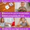 The Fidget Game Sneaky Elves CVC Sight Words Game, Mini Pop Sensory Toy to Learn and Spell, Educational Kindergarten Classroom Activities, Multisensory Reading and Phonics Flash Cards for 3+ Years