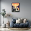 ARNLRDYA Man Fishing Paint by Numbers for Adults on Canvas Without Frame, Dog Accompanies Owner Painting by Numbers, Sunset Scenery DIY Oil Painting Acrylic Paints Kits for Home Decor(16×20inch)
