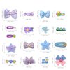 Hair Clips for Girls 17 Pcs No Slip Assorted Barrettes for Kids Bows Blue Purple Cute Hair Accessories for Little Girls Teens Toddlers Child Kids Gifts