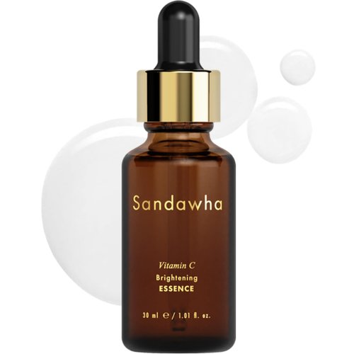 SKINCURE Sandawha Vitamin C Essence - Vegan Korean Serum, Hydrating and Illuminating Face Serum with Pure Ascorbyl Glucoside and Sodium Hyaluronate, Uneven Skin Tone for Radiant Skin, 1.01 fl.oz.