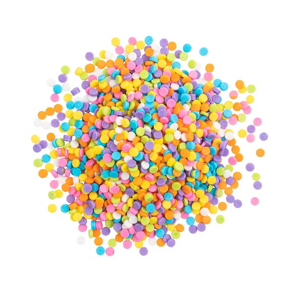 OliveNation Pastel Candy Quins, Multicolor Candy Confetti Ice Cream, Dessert Topping, Edible Decoration - 1 pounds