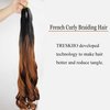TRESKIIO 9 Packs 24 inch French Curl Braiding Hair Pre Stretched Wavy Synthetic Hair Extensions Premium french curly braiding hair expression pre stretched braids french curls crochet hair,B29