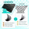 Eyelash Clusters Fluffy Lash Clusters Thick 280pcs Cluster Eyelash Extensions DIY At Home Individual Lashes Cluster Lashes by GEMERRY（100P-10-18mm)