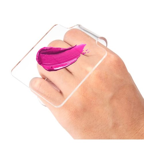 Duehut 1 PCS Hand Makeup Mixing Palette Makeup Hand Palette Acrylic Nail Art Manicure Palette Eyeshadow Makeup Hand Palette Clear Makeup Palette for Makeup Blending