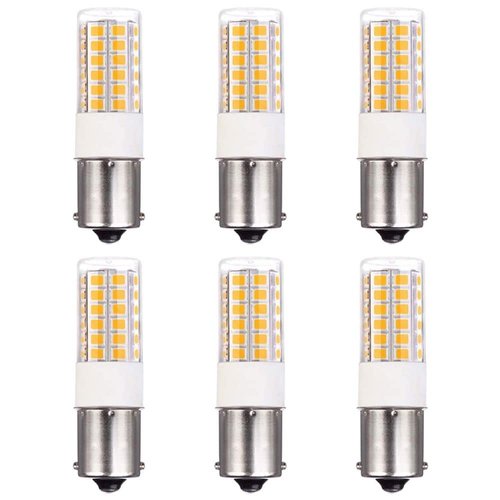 Makergroup BA15s Single Contact Bayonet LED 12V S8 1141 1156 LED Light Bulb 3W 2700K-3000K for Outdoor Landscape Lighting Path Deck Lights RV Lights Warm Color 6pcs