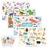Disposable Placemats for Baby & Toddlers, Disposable Baby Placemats for Restaurants, Travel, Disposable Stick on Placemats with 4 Designs, Disposable Table Mats for Kids (Individual Package)