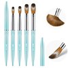 MAGIC ARMOR Acrylic Nail Brush Set, 4pcs Acrylic Nail Brush for Nails Size 6/8/12/16 Kolinsky Nail Art Brush for Acrylic Powder Application,Acrylic Nail Extension, 3D Nail Carving Nail Brush set