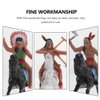 NUOBESTY Indian Model Figures, Horse Riding Plastic Indians Figurines Native American Figures Indians Figures Playset, 8 Pieces