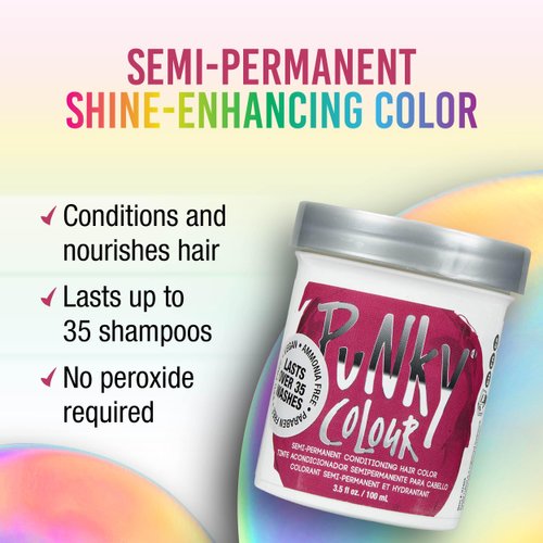 Punky Rose Red Semi Permanent Conditioning Hair Color, 3.5oz