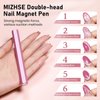 MIZHSE Magnet Nail Tool: Double-Head Nail Magnet Pens Cat Eye Magnet Tool Hexagonal Design Magnet Stick, Nail Art Cat Eye Magnet Stick Nail Design Tools for Studio Nail Salon Home DIY