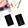 Boutique Marketing LLC Brow Tint Aftercare Card | 50 Pack | 2x3.5” inch Business Cards | Matte Black with Rosey Pink Design