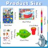72 Pcs Gone Fishing Party Coloring Book with Crayons Bulk,Summer Fishing Party Favors Goodie Bags Fillers,Little Fisherman Birthday Party Supplies Face Stickers Tattoo Prizes Gift for Summer Party