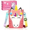 Ecomerr Unicorn Pop Purse, Glow in The Dark Crossbody Shoulder Bag with Adjustable Strap & Strong Zipper, Sensory Toys Party Favors, Birthday Gifts for Girls, Stress Relief Toy - 5.4x3x7”