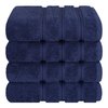 American Soft Linen Luxury Hand Towels for Bathroom, 100% Cotton Turkish 4 Piece Hand Towel Set, 600 GSM Hand Face Towels for Kitchen, Navy Blue Hand Towels
