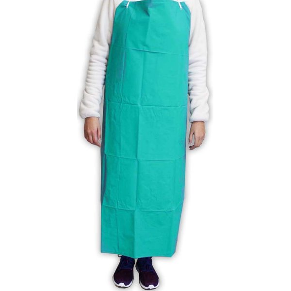 DAB Bib Style Adult Work Apron | 35" X 45" | PVC & Polyester Blend | Adjustable Ties | Debris & Moisture Protection | Reusable