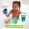 Nickelodeon Pink Fong Baby Shark Bath Toys Set for Children's Tub Time - Cups, Finger Puppets, and Bath Squirters, Blue/Green, 10 Pieces