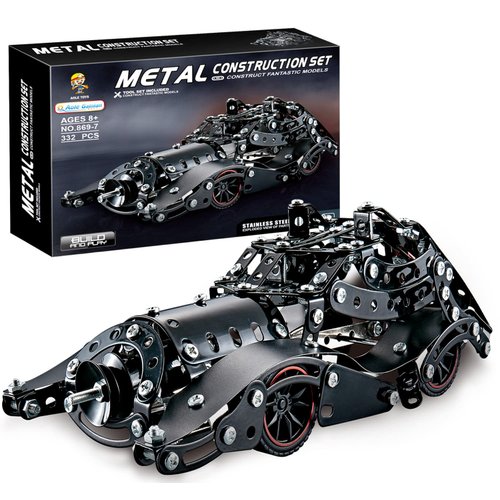 LILCRUIBAO Erector Sets for Boys Age 8 9 10 11 12-16 and Older, 332 Pcs Batman Model Car Building Set for Kids Ages 8-12 Year and Up Metal STEM Educational Toy for Kids Boys Girls or Adults