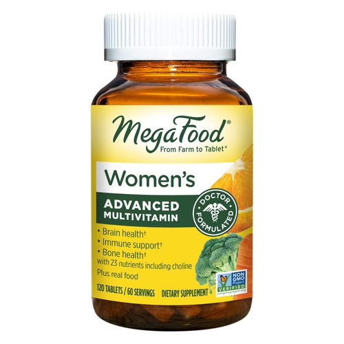 MegaFood Women&#39;s Advanced Multivitamin for Women - Doctor-Formulated With Iron, Choline, Vitamin ...