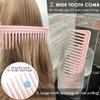 VITMOORY Hair Combs for Women Men, Wide Tooth Comb, Fine Tooth, Rat Tail Comb, Comb Set for Wet Curly Thick Thin Hair Styling (5PCS)