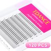 TDANCE Bottom Lash Extension 120 Pcs 0.07mm Thickness Lower Lash Extensions Bottom Lashes B Curl 5-7mm Mixed Under Bottom Lashes (0.07-B,5-7 mm)