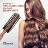 Bombshell Sustainable Round Hair Brush — Birch Wood and Cork Handle Hairbrush with Boar Bristles, Ergonomic Boar Bristle for Blow Drying, Curling, and Styling 1.75 inch