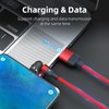 BITHAI Magnetic Charging Cable 540° Rotation Magnetic Phone Charger 5pin USB C Cable,Micro USB,iProduct Device 3 in 1.LED Light Magnet Android Charger Type C Cable (Red)