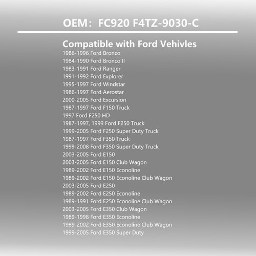 Gas Cap Fuel Cap FC920 F4TZ-9030-C For 1983-2008 Ford Bronco II Ranger Explorer Windstar Aerostar Excursion F150 F250 HD F350 E350 Super Duty Truck E150 E250 E350 Econoline Club Wagon fuel tank caps.