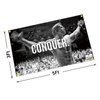 OOOYIY Conquer Flag for Arnold Schwarzenegger 3×5 Feet Funny Poster Banner Wall Outdoor Hanging Flag with 4 Brass Grommets for College Dorm Room Decor