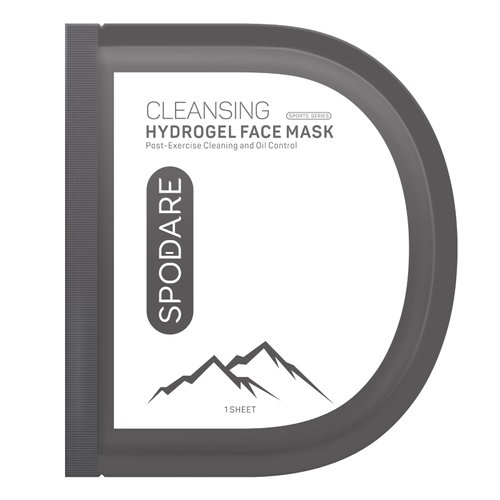 SPODARE SPORTS MASK - Cleansing Hydrogel Face Mask - Absorb Pore Dirt, Oil Control, Cleaning and Refreshing Skin - Detoxify and Purify after Exercise - For All Skin Types - 1 Pc