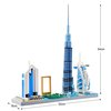 DOLBLOCK Architecture Dubai Skyline Collectible Model Building Kit Micro Mini Blocks Sets for Adults Toy Present Model Kit for Kids, 2545 Pieces