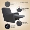 Easy-Going Recliner Stretch Sofa Slipcover Sofa Cover 4-Pieces Furniture Protector Couch Soft with Elastic Bottom Spandex Jacquard (Recliner,Dark Gray)