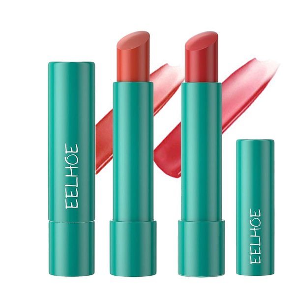 2Pcs Hydrating lip Tint,Long-lasting Plumping Tinted Lip Balm,Moisturizing Lip Gloss,Non-Sticky Anti Cracking Lip Treatment,Powerful Moisturizing Water Lipstick For Woman Girls(Warm Orange&Red Rose)
