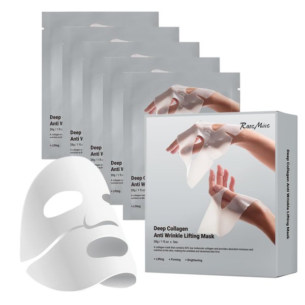FASHIONARI Collagen Mask Overnight 28g*5ea, Deep Collagen Anti Wrinkle Lifting Mask, Bio Collagen Face Mask Overnight, Coco Beauty Bio Collagen Mask, Deep Lifting Collagen Mask