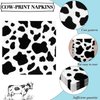 durony 100 Pack Cow Party Napkins Cow Print Animal Cloth Napkin 3-Layers Farm Animal Party Napkins for Cow Print Birthday Tableware Dinner Party Supplies
