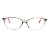 SA106 Womens Classic Mod Minimal Oval Rectangular Reading Glasses Grey Pink +1.5