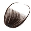 PARAHAIR Clip in Bangs Synthetic Hair Extensions One Piece in Fringe Natural Flat Air Bangs for Women (With Temples, Medium Brown)