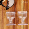 HealthAndYoga™ ChillEyes Transparent Eye Wash Cups for Safe, No-Pressure Eye Cleansing - with Storage Container - Eye Shaped Rim, Snug Fit (2 Pcs.)