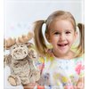 DolliBu Moose Plush Hand Puppet For Kids - Soft Plush Stuffed Animal Hand Puppet Toy for Puppet Show Games & Puppet Theaters for Kids, Adult's Cute Puppets Educational Toy to Teach Children & Toddlers