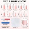 Bellelfin 120Pcs Long French Tip Press on Nails Square White Tip Fake Nails, Full Cover Matte French Tip Glue on False Nails Nude Acrylic Nails Press on for Women Girls Artificial Fingernails