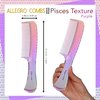 Allegro Comb 1004 Wide Tooth Detangling Hair Combs For Women, Stylists & Curly Hair Teasing Comb Mens Comb 1 Piece. (Fresh Purple)