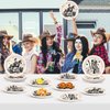 Wiooffen 48PCS Western Paper Plates 7inch Western Cowgirl Party Dessert Dinner Plates Wild West Rodeo Party Tableware for Cowboy Cowgirl Birthday Party Decorations Supplies