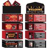 gisgfim 80PCS Movie Night Party Invitations with Envelopes Movie Night Theater Fill In Black Invites Red Carpet Invitations Popcorn VIP Movie Party Ticket Invitations for Birthday Baby Shower Supplies